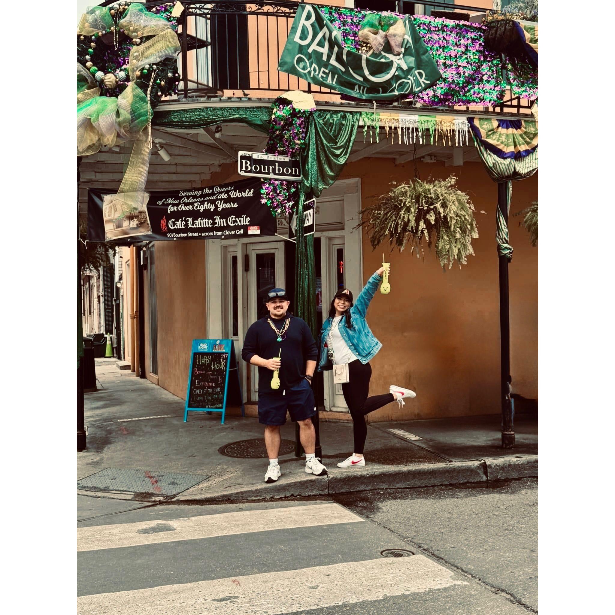 Mardi Gras Week, Bourbon Street. NOLA