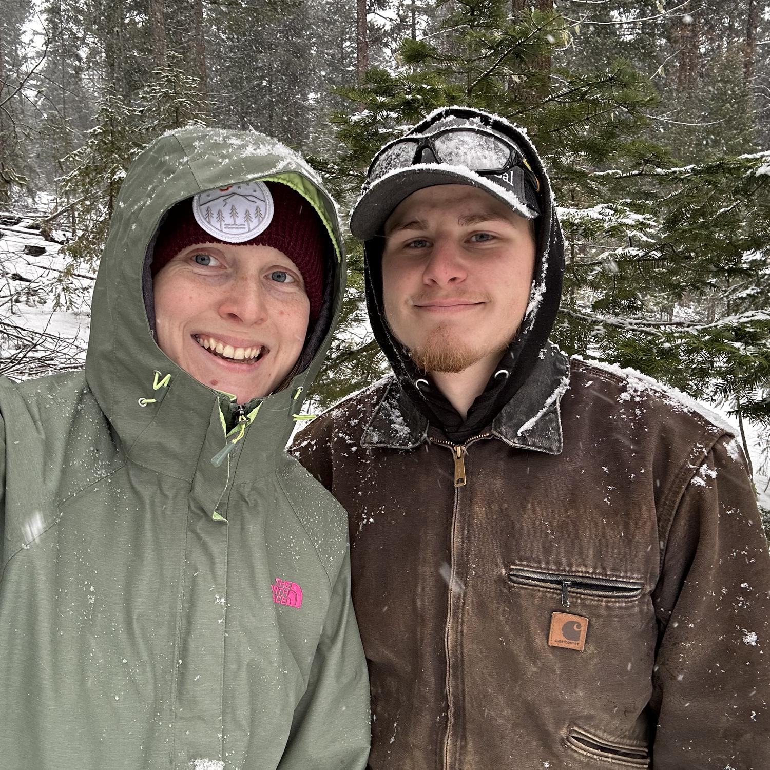 Our first Christmas tree hunt, Dec. 2023.