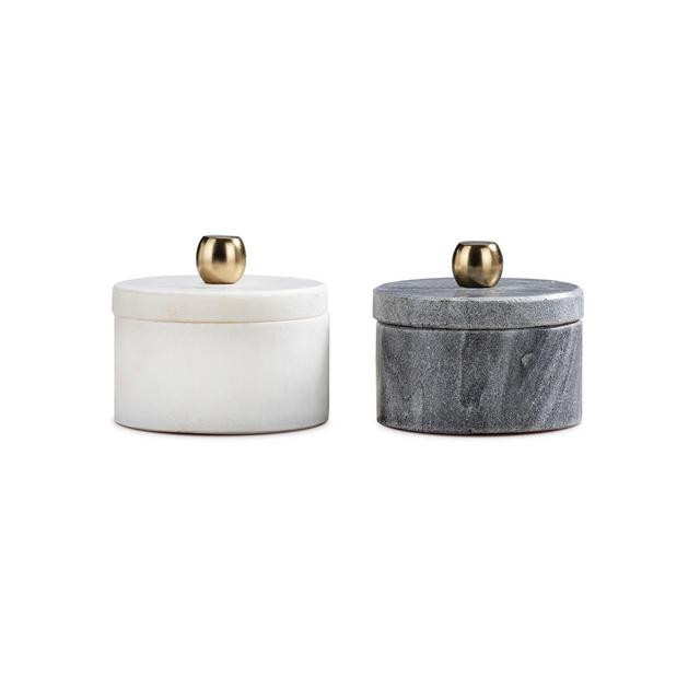 Thirstystone Marble Lidded Salt & Pepper Cellars