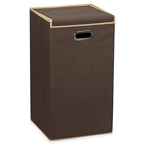 Household Essentials® Lidded Laundry Hamper in Coffee
