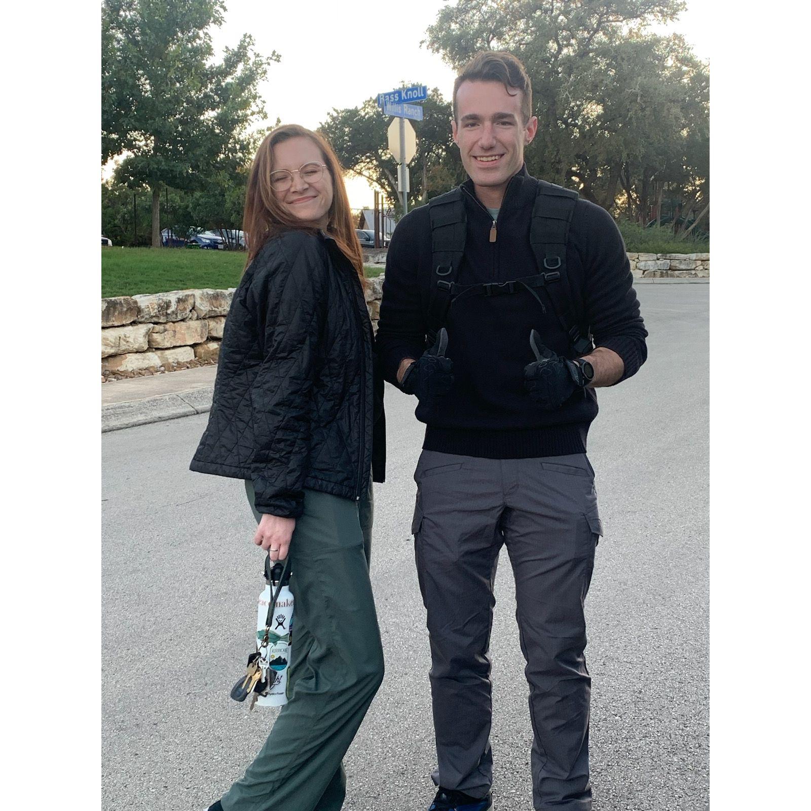 Our first Halloween as Kim Possible and Ron Stopable.