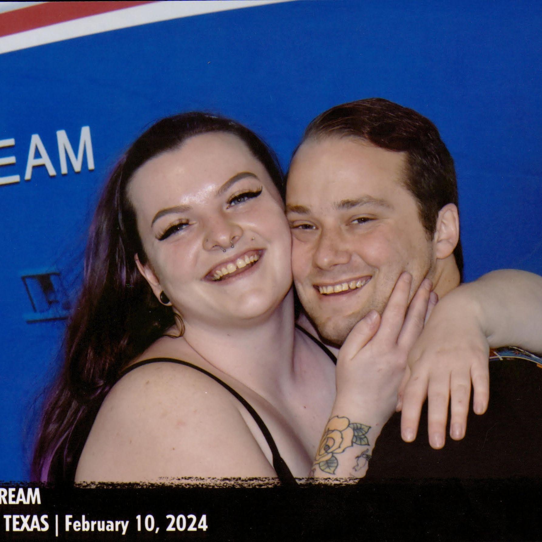 The two of us boarding the cruise we would get engaged on!