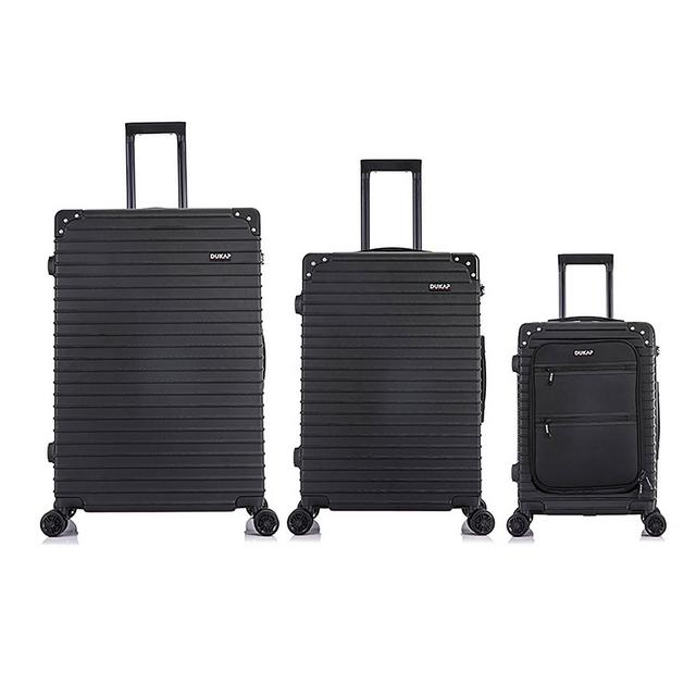 DUKAP Tour Lightweight 3pc Hardside Luggage Set - Black