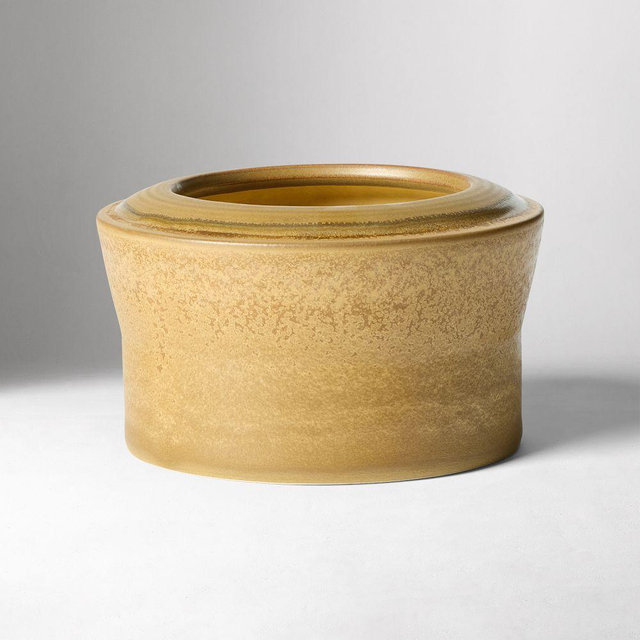 Jesse Tabletop Planter, Ceramic Tan/Black Neutral, Medium