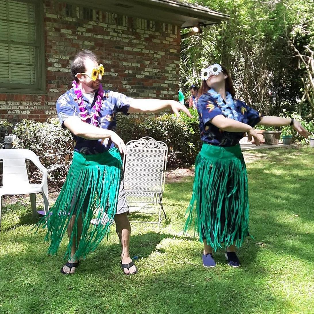Hula competition at our backyard engagement party.