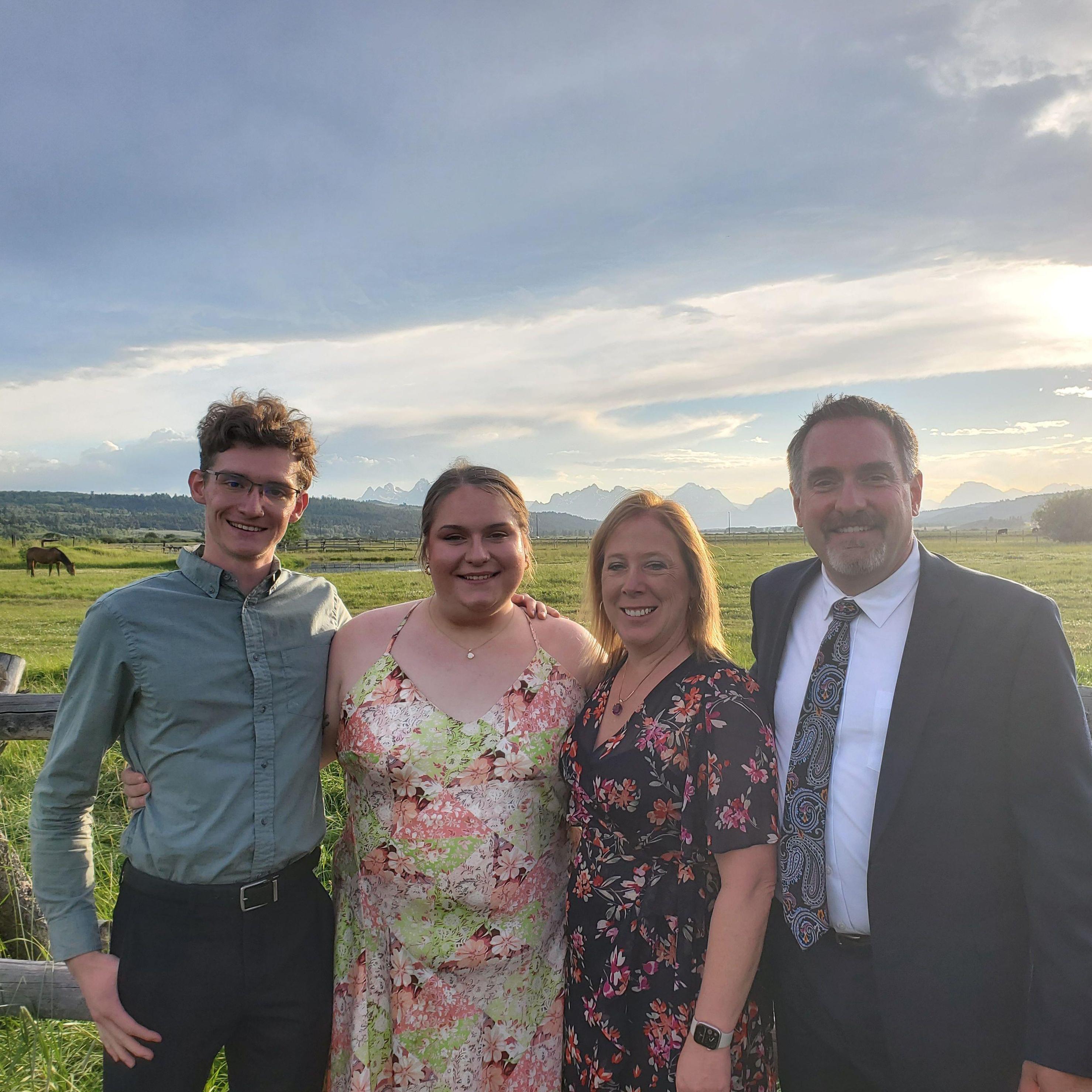 Taken in front of Grand Teton Mountains at Bill and KyungAe's wedding, July 2023