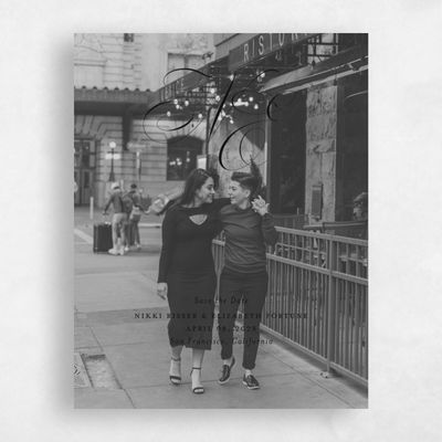 Black Wedding Save the Date - Thorn Photo