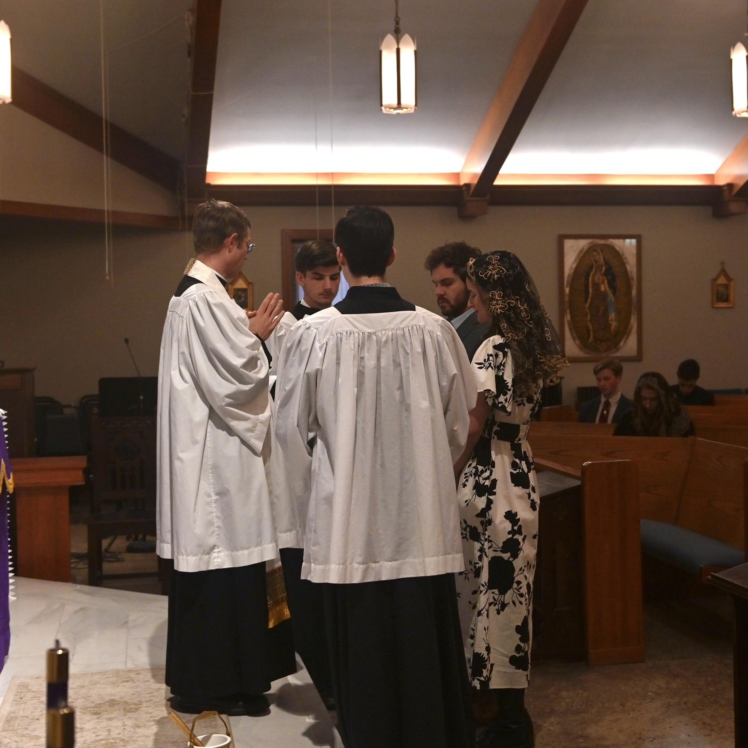 Our beautiful betrothal at St. Peter’s in Waco, where it all started!