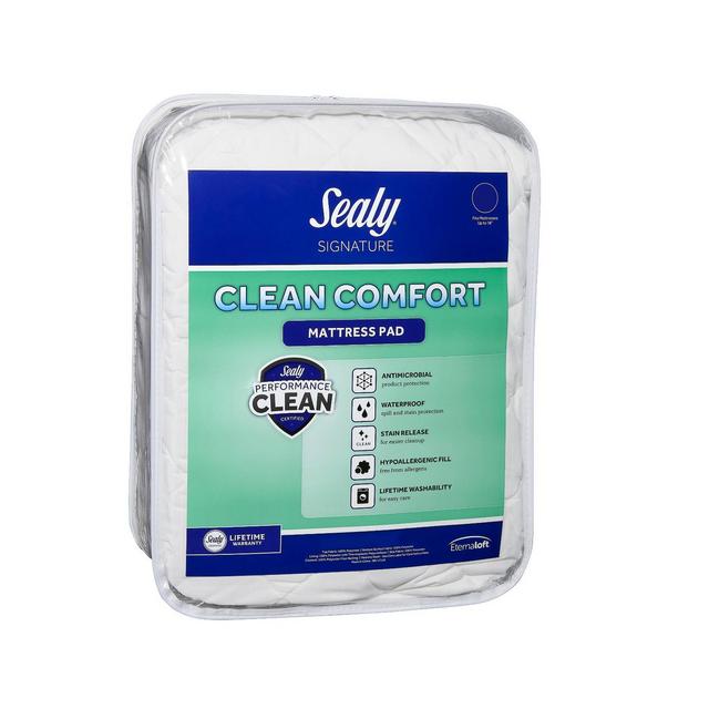 Sealy Queen Clean Comfort Antimicrobial & Waterproof Mattress Pad