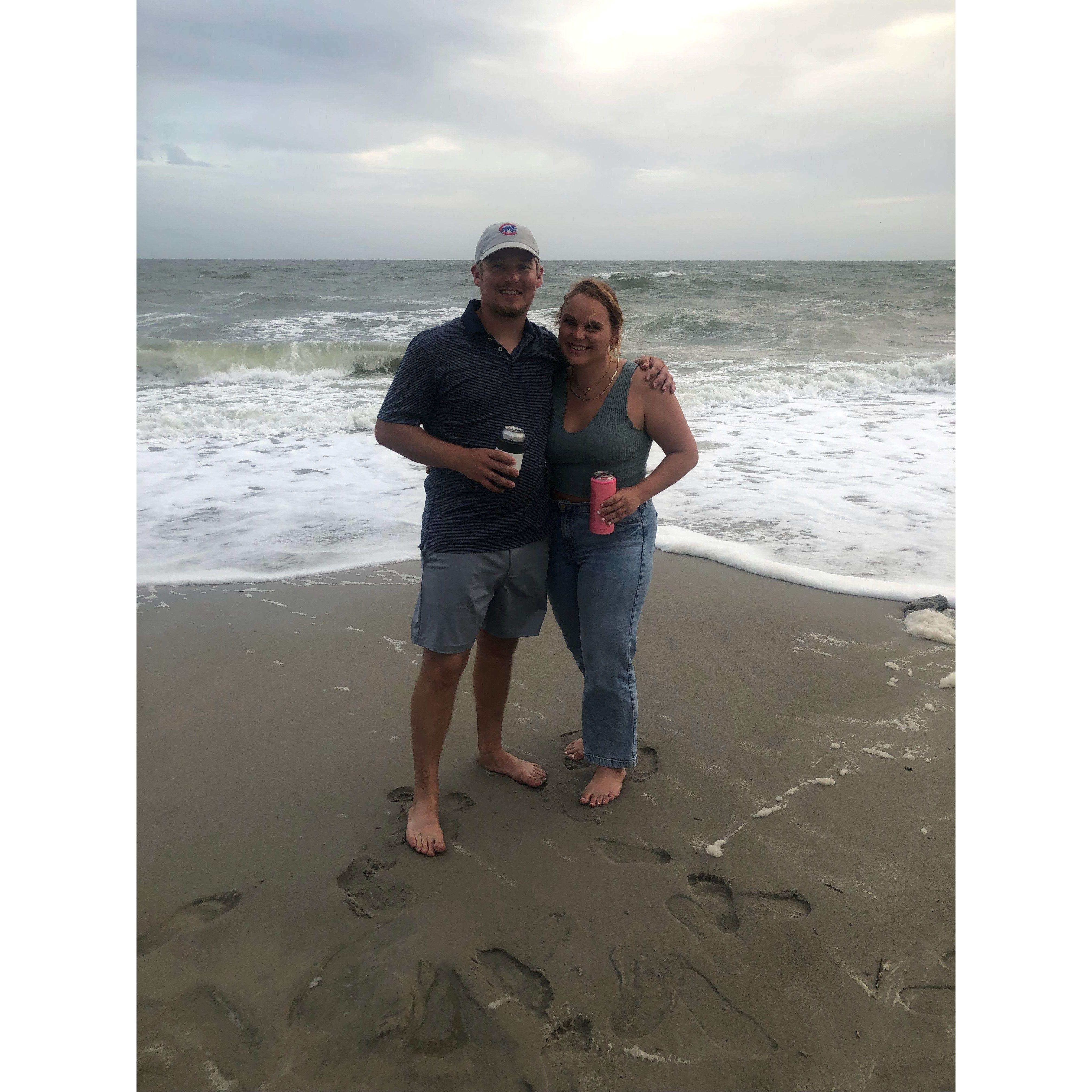 Our first vacation together in Oak Island, NC!