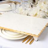Lavi Marble Organic Edge Raised Challah Board