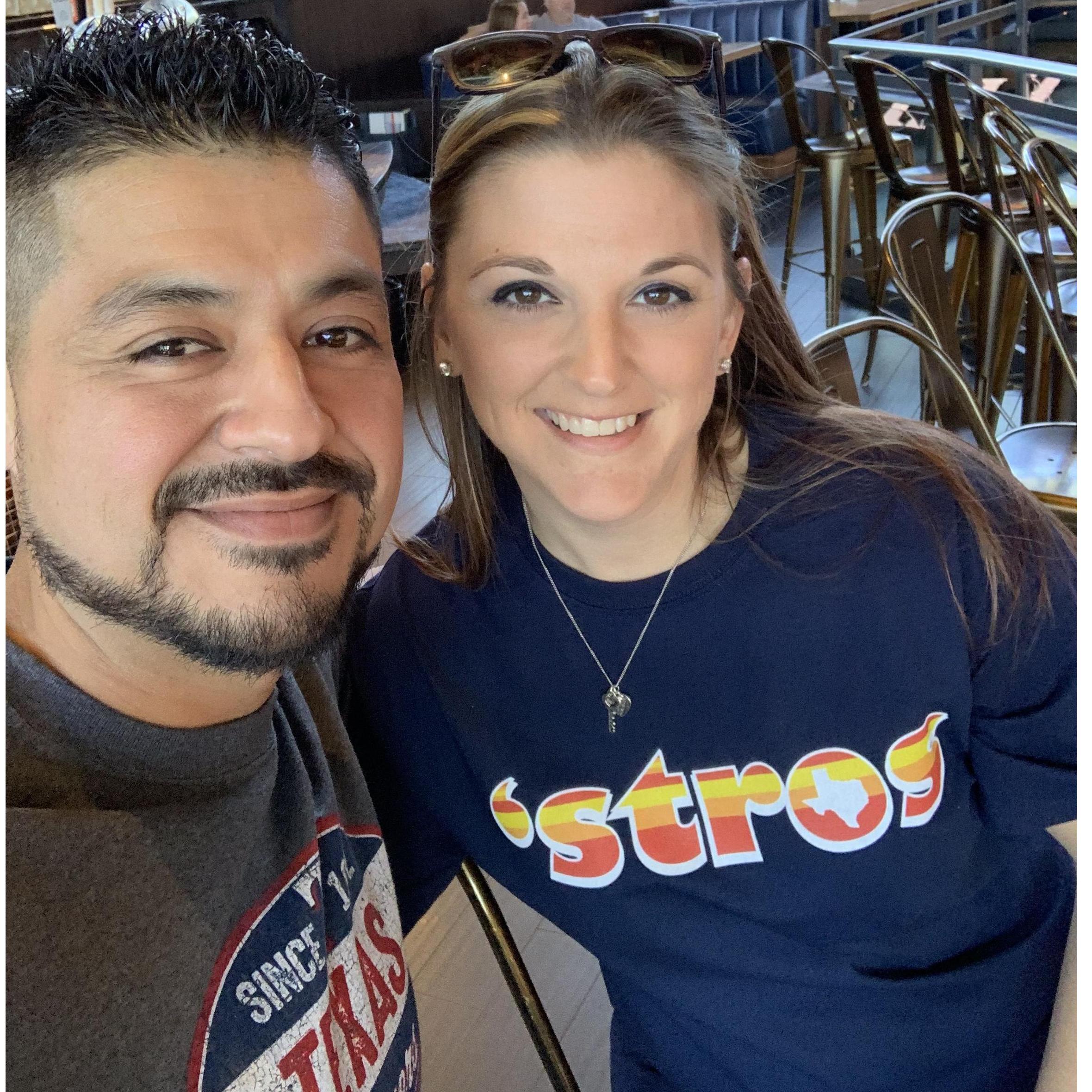 This is the date we went to the game and I won a huge bet! Go Astros! Heehee