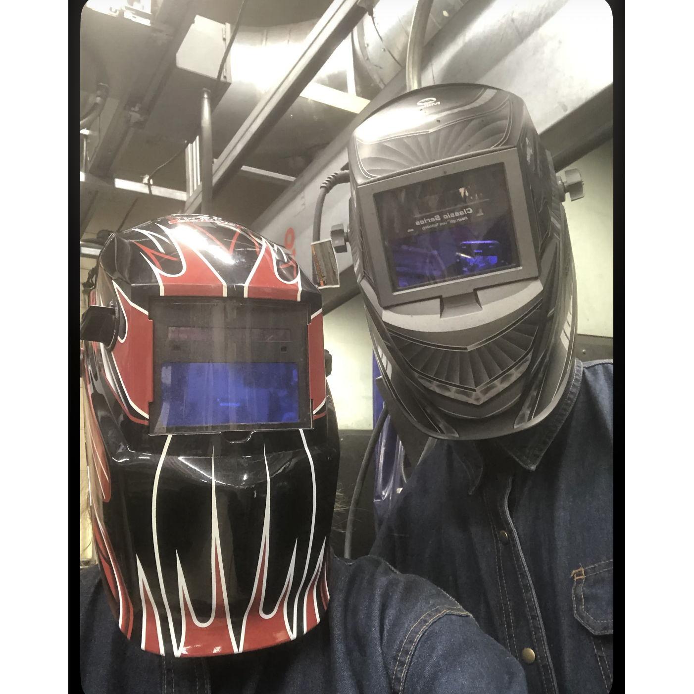 Taking our welding class together 💖