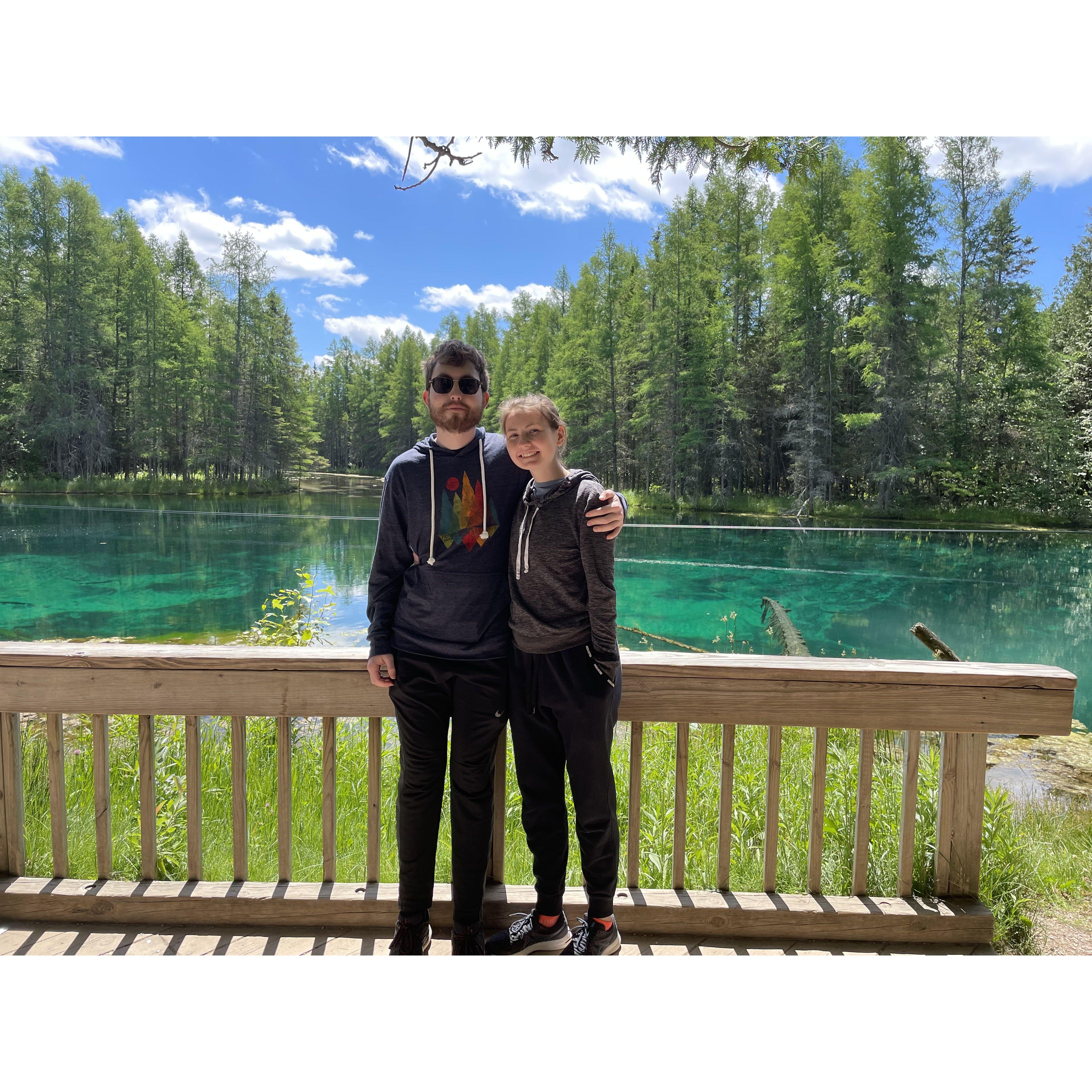 Glass bottom boat tour in the UP