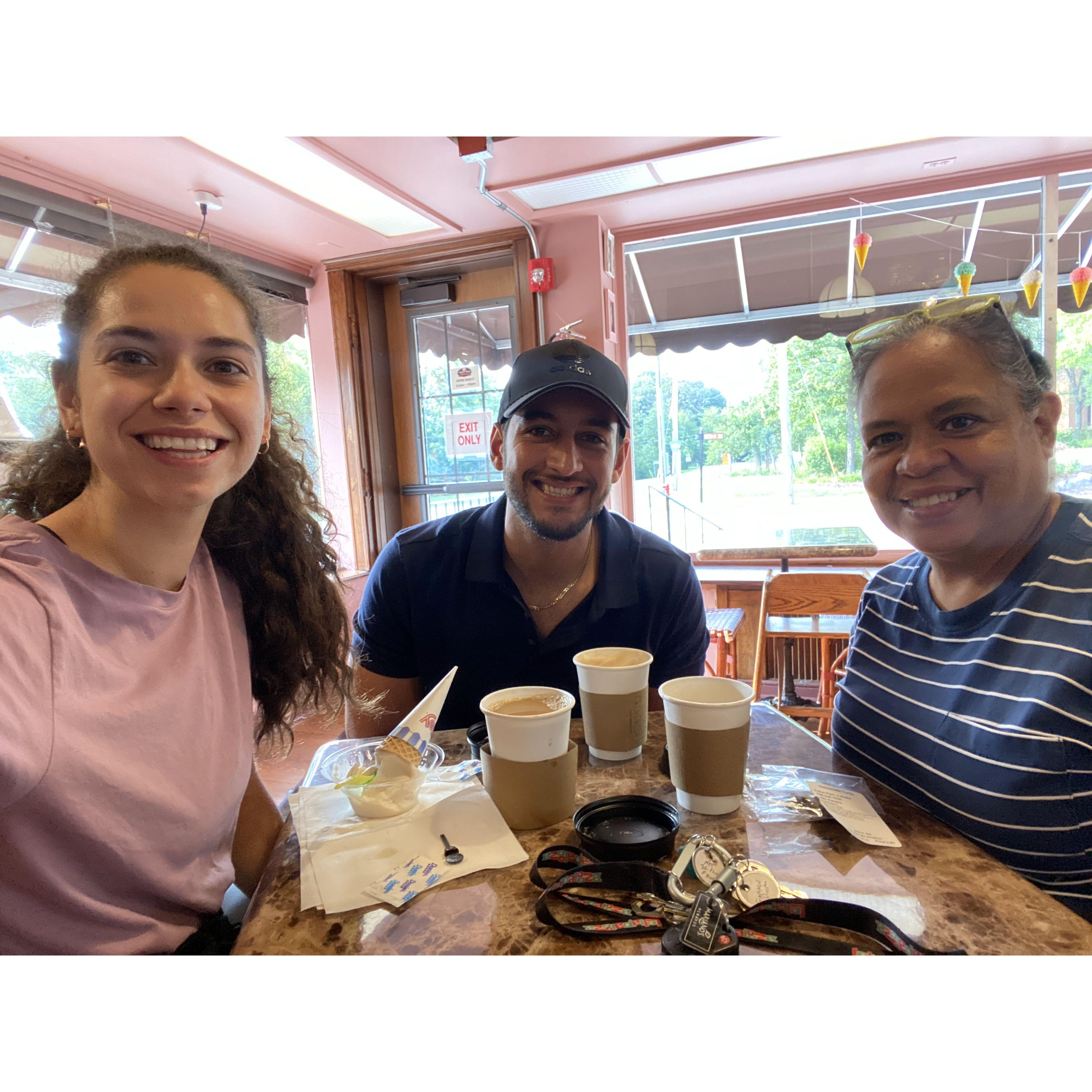First ice cream at Plush Horse in Palos Park - July 2021