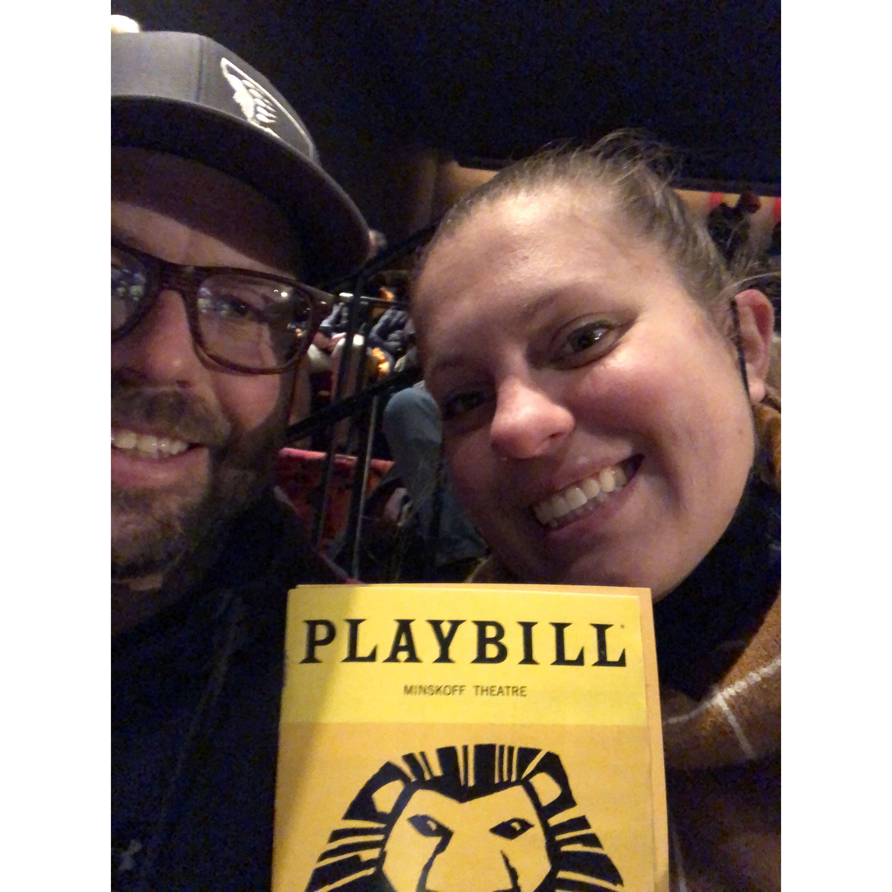 Checking out Scott's first Broadway play.