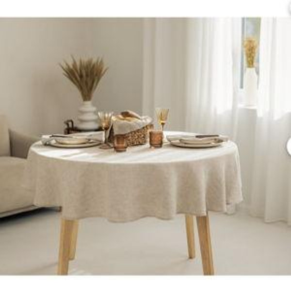 Round Linen Hygge Tablecloth Washed Soft Linen Table Cloth Stonewashed Linen Custom Size Tablecloth Circle Dining Tablecloth Christmas Gift - Etsy