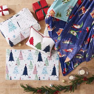 White Pine Christmas Trees Rug