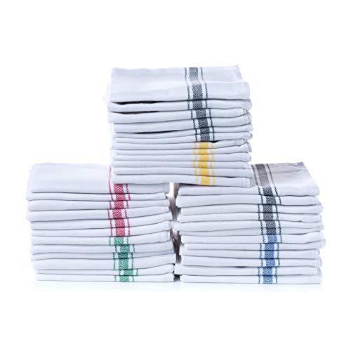 Simpli-Magic 79165 Herringbone Dish Towels, 15”x26”, Multi-Color 18 Pack