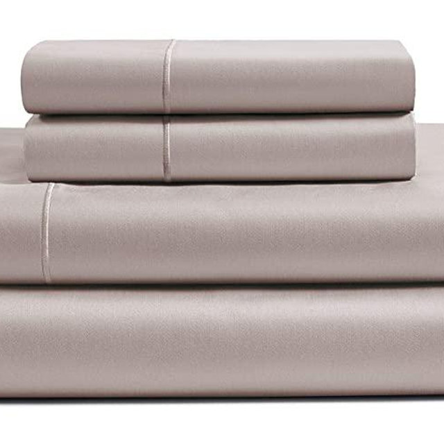 CHATEAU HOME COLLECTION 100% Egyptian Cotton Sheets King Size, 800 Thread Count Taupe 4 Piece Sheet Set Solid Sateen Weave 16" Deep Pocket (Fits Upto 18" Mattress) Long Staple Cotton Bedsheet Set