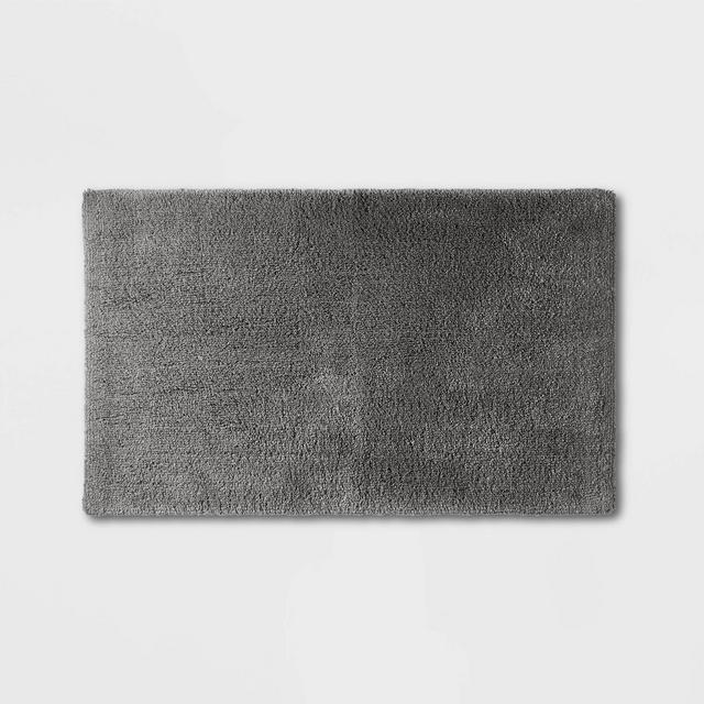 21"x34" Ultra Soft Tufted Bath Rug Dark Gray - Casaluna™