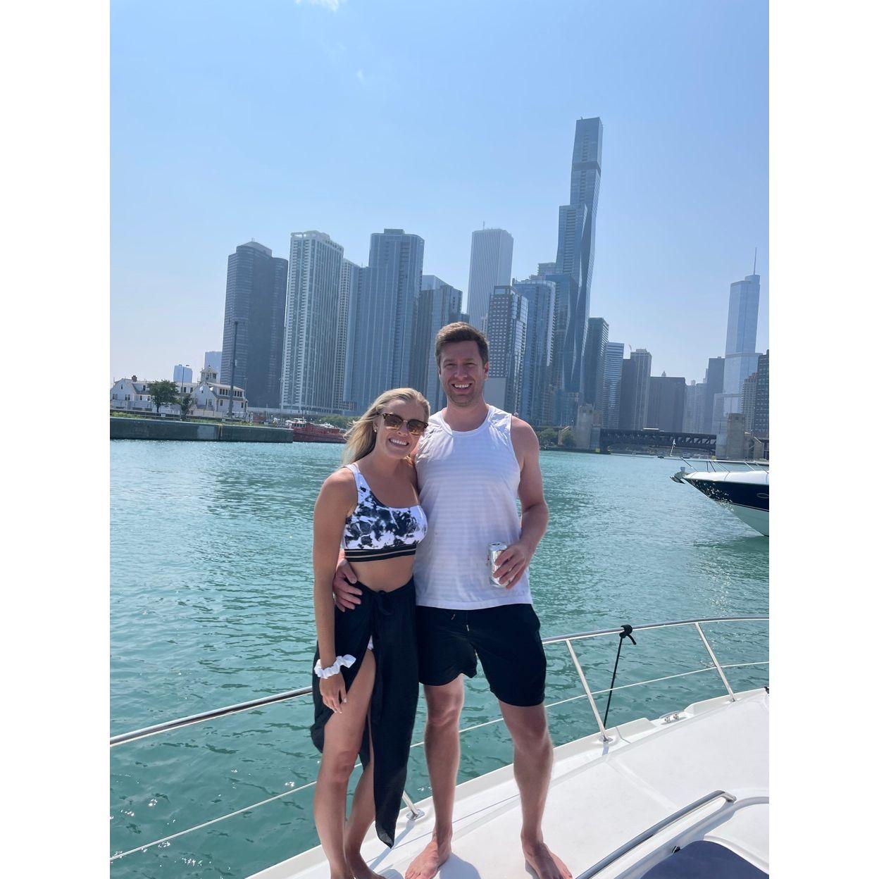 Going away boat day in Chicago