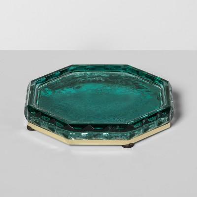 Indo Chic Mercury Glass Soap Dish Green - Opalhouse™