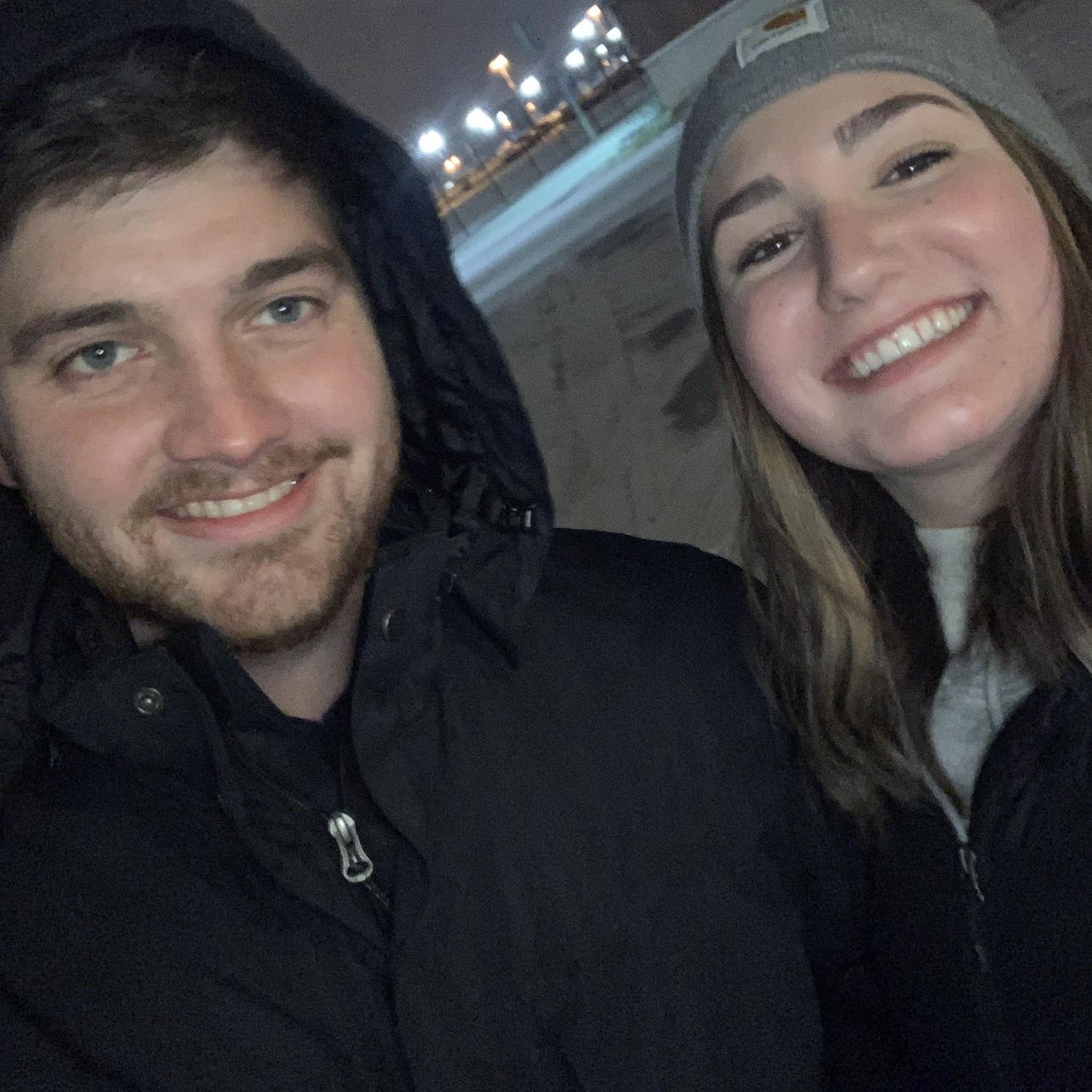 Having fun in a Louisville snow storm on a school night