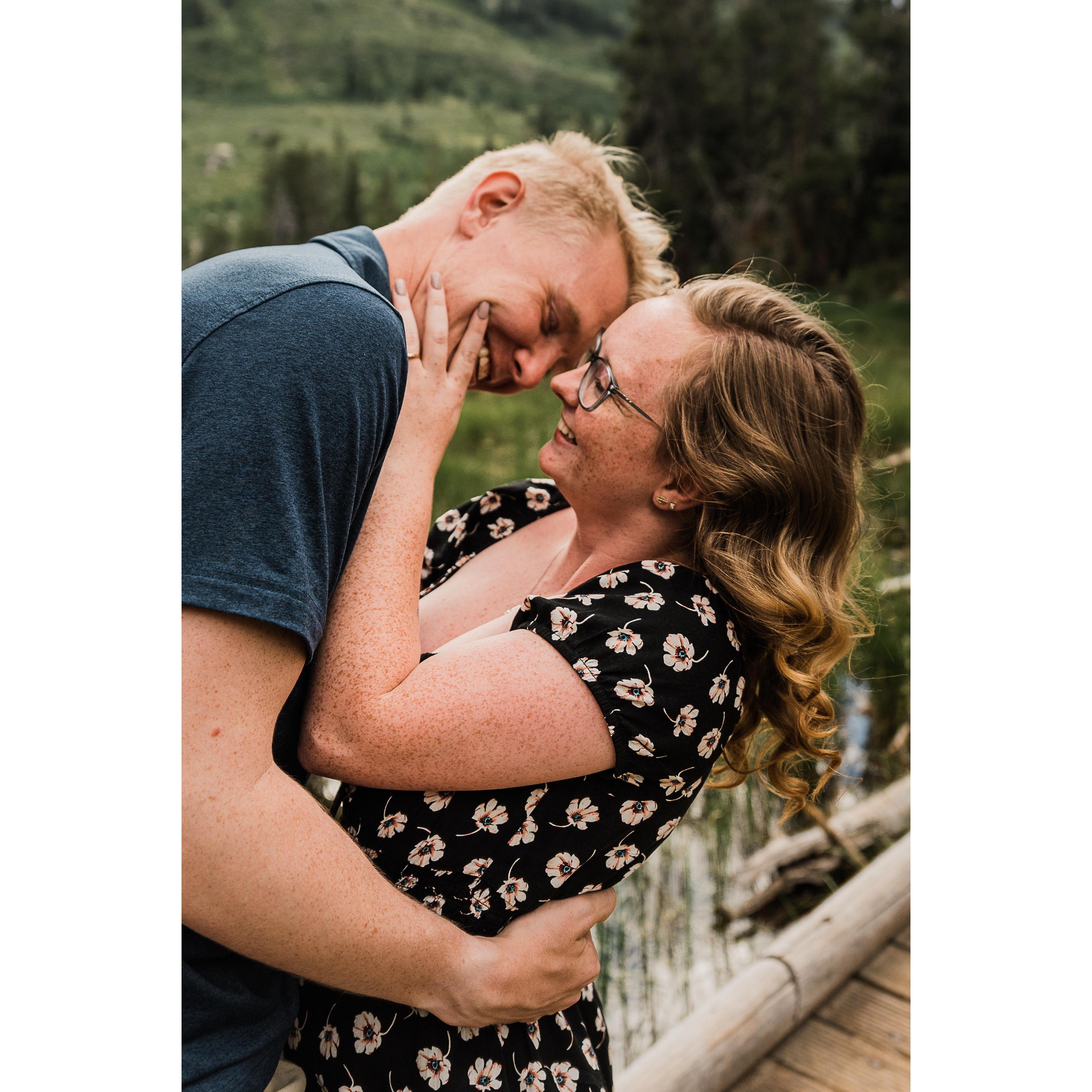 Part of our engagement session at the Grand Tetons.
