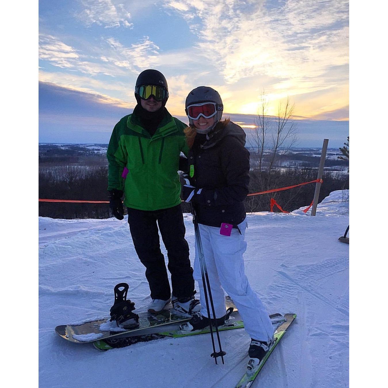 First Ski/Snowboard Adventure Together - Andes Tower Hills- Alexandria, MN