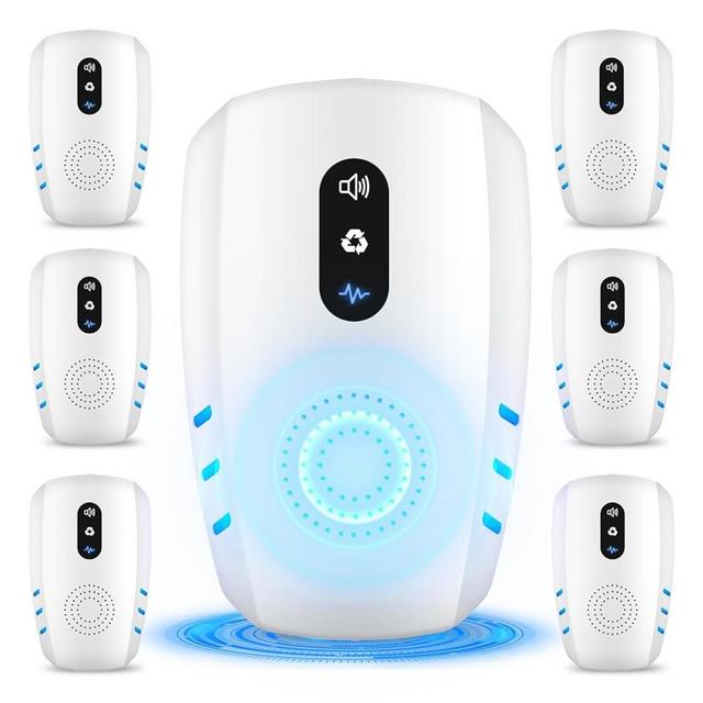 2025 Upgraded Ultrasonic Pest Repellent Indoor Insect Repeller, Pest Control, Repellent Roach, Mouse, Bugs, Mosquito, Mice, Spider, Ant, Rodent Repellent Ultrasonic Plug in, 3 Mode Switching, 6 Packs
