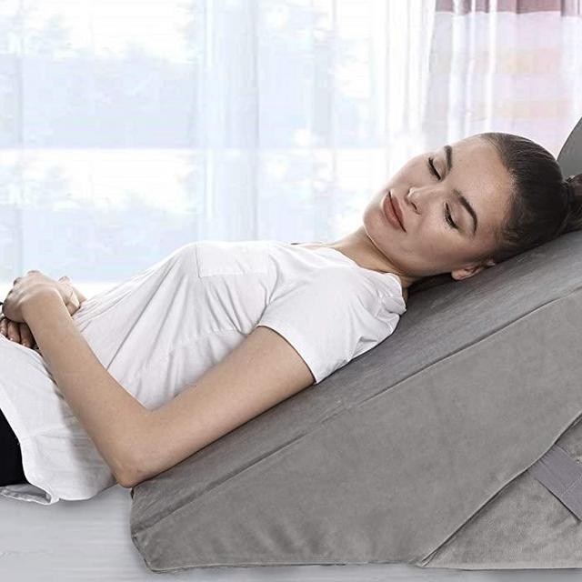 Bed Wedge Pillow - Adjustable 9&12 Inch Folding Memory Foam Incline Cushion System for Legs and Back Support Pillow - Acid Reflux, Anti Snoring, Heartburn, Reading – Machine Washable