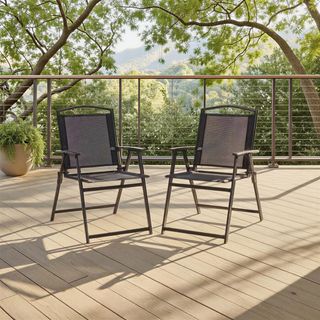 Alvin Outdoor Folding Chair, Set of 2