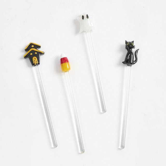 Halloween Icon Stir Sticks - Mixed Set of 4