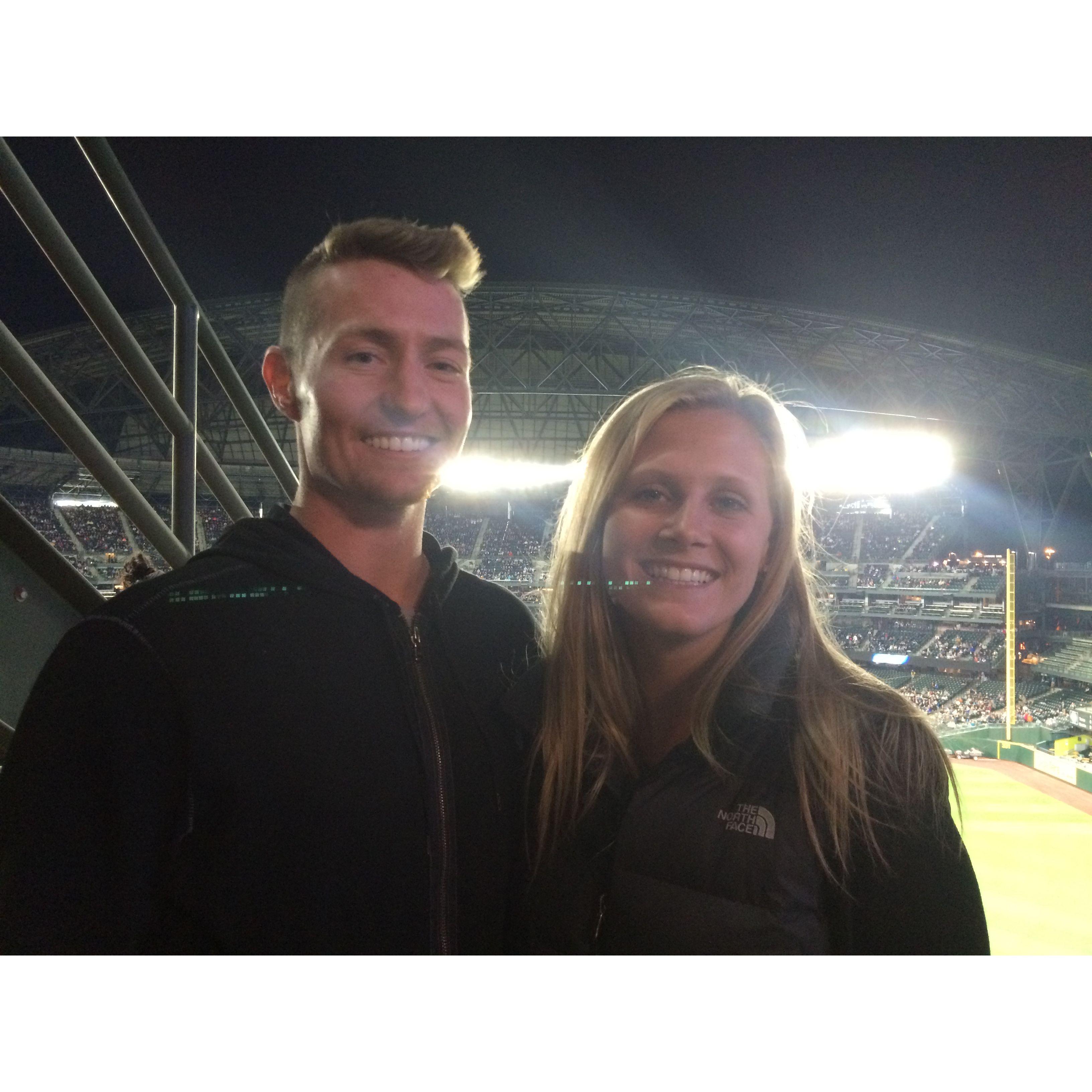 Love dragging Josh to Mariners games :)