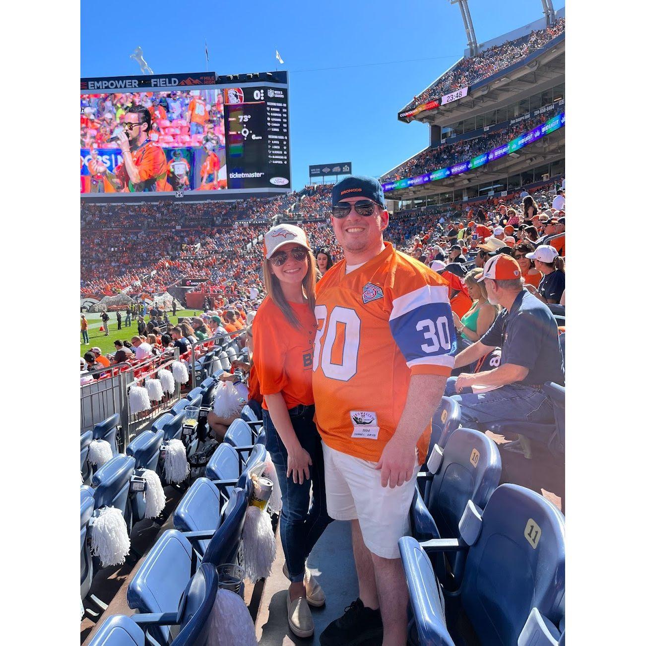 Going to their first game at the Mile High stadium