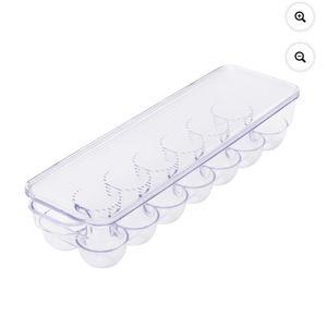Mainstays Clear Plastic Egg Holder for Refrigerator (Holds 14 Eggs)