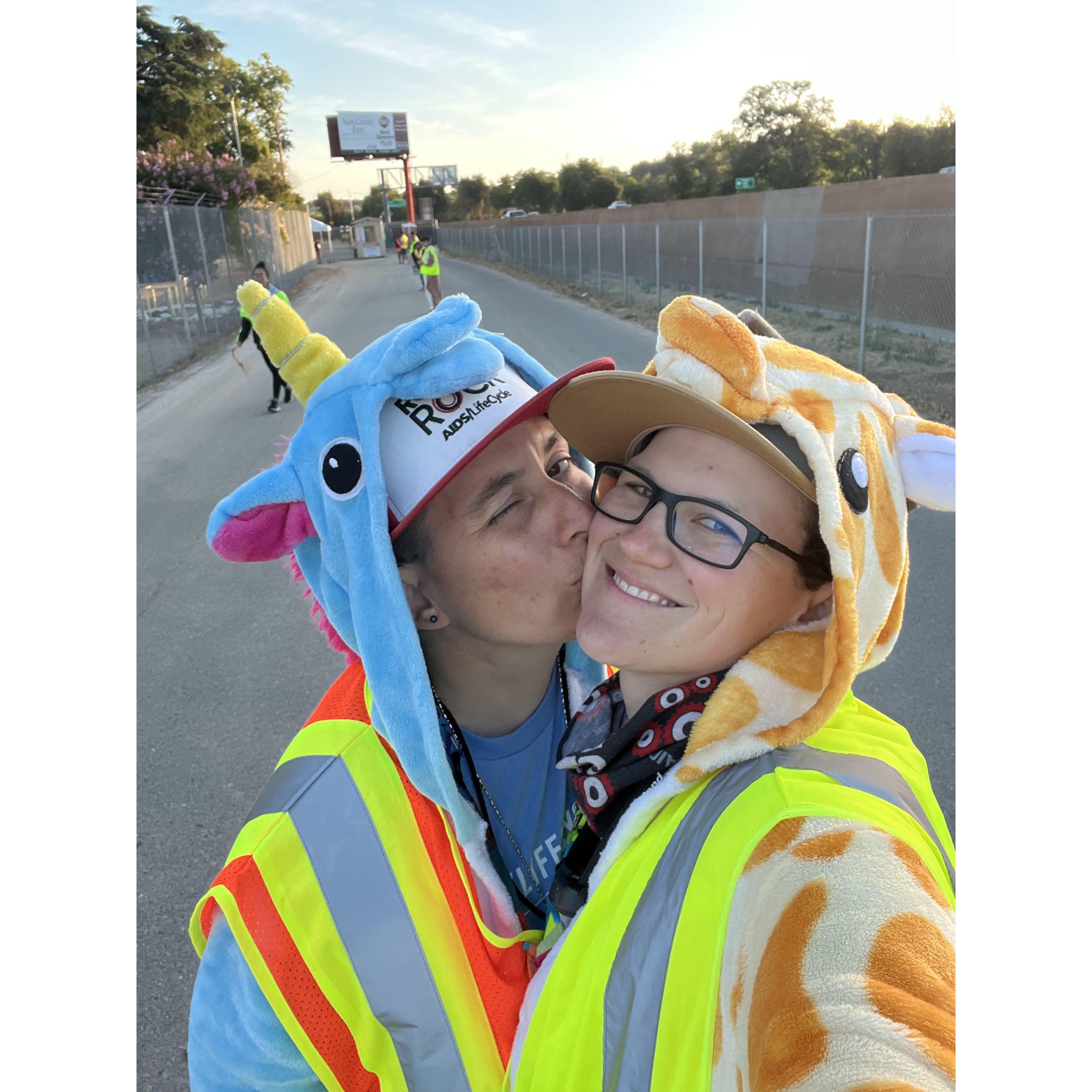 ALC 2022, directing traffic as a Giraffe and Unicorn (with a Shark and Flying Squirrel close by)