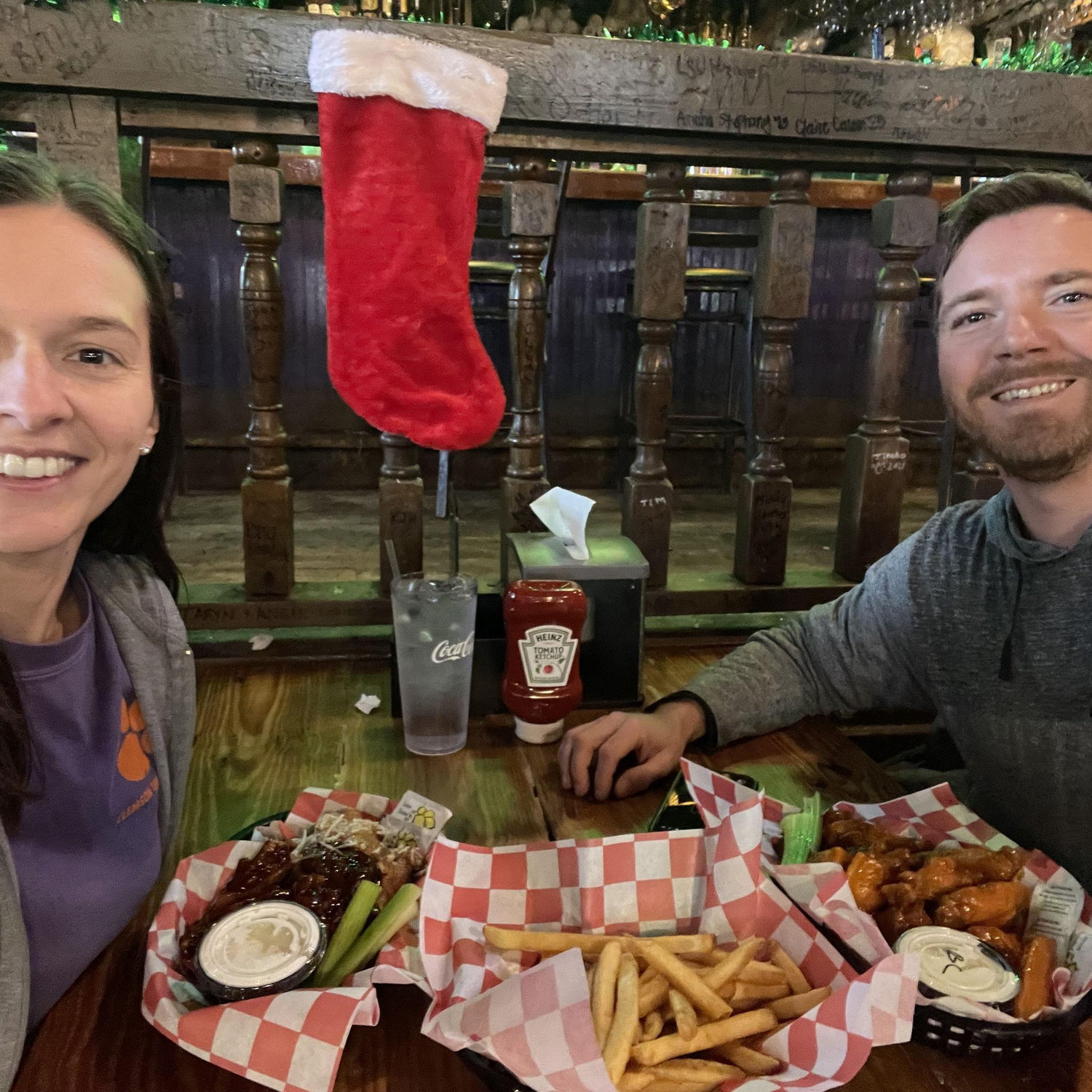 Enjoying some famous Tiger Fever wings at TD's in Clemson, SC!