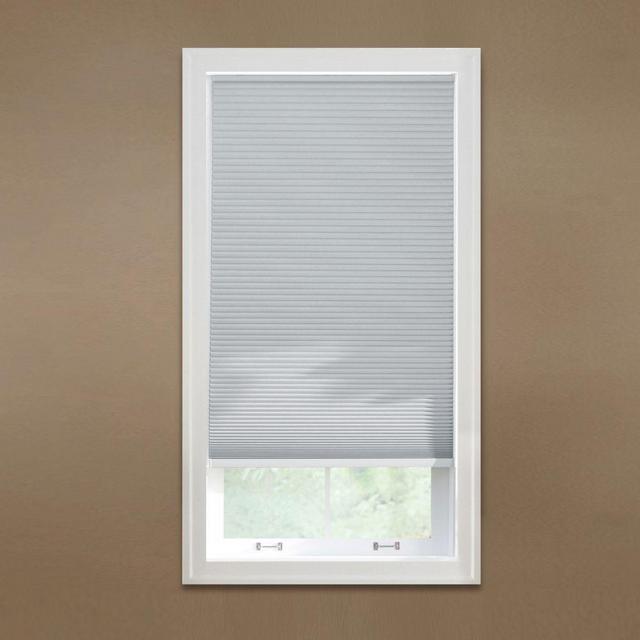 Cut-to-Width Shadow White 9/16 in. Blackout Cordless Cellular Shade - 48 in. W x 48 in. L