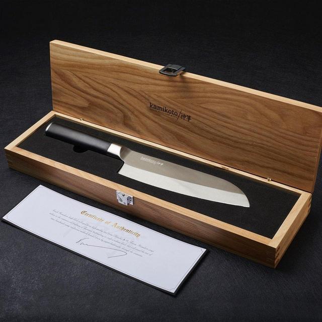 7-Inch Santoku Knife Handcrafted Honshu 本州 steel blade