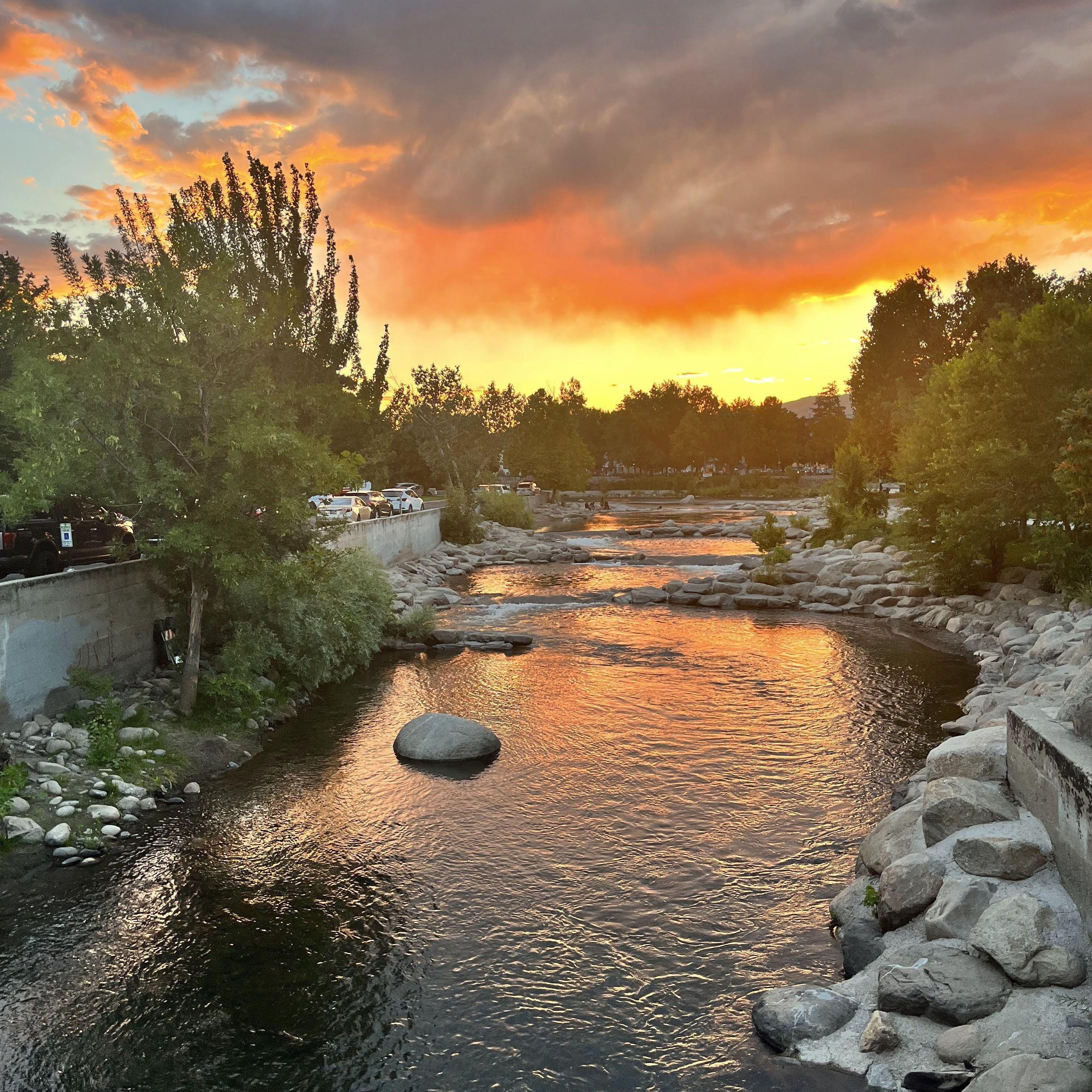 Truckee River in downtown Reno, NV where B&B currently live