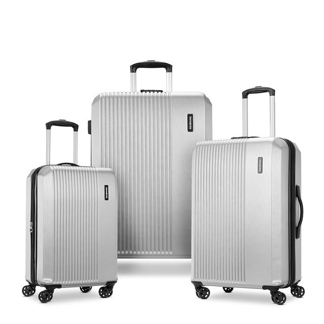 Samsonite Alliance SE Hardside Luggage with Spinner Wheels, Lightweight, 3PC SET (CO/MED/LG) SPINNER, SILVER