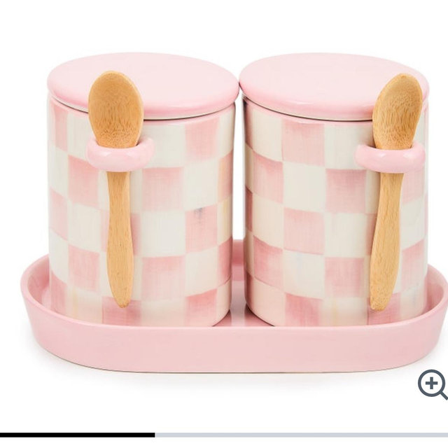 Courtly Check Farmhouse Canisters, Set of 2