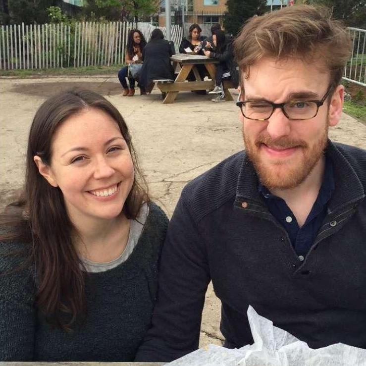 Eating doughnuts at Smorgasburg with Jessica!