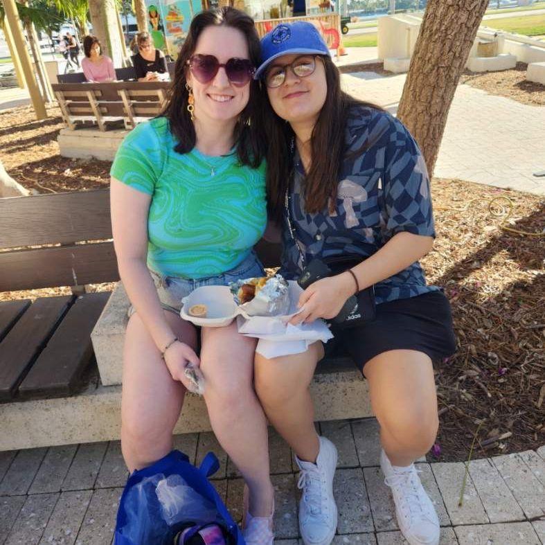 Arepas at the Palm Beach Green Market, visiting B&D in Florida, January 2023