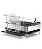 simplehumanSteel Frame Dishrack with Wine Glass Holder