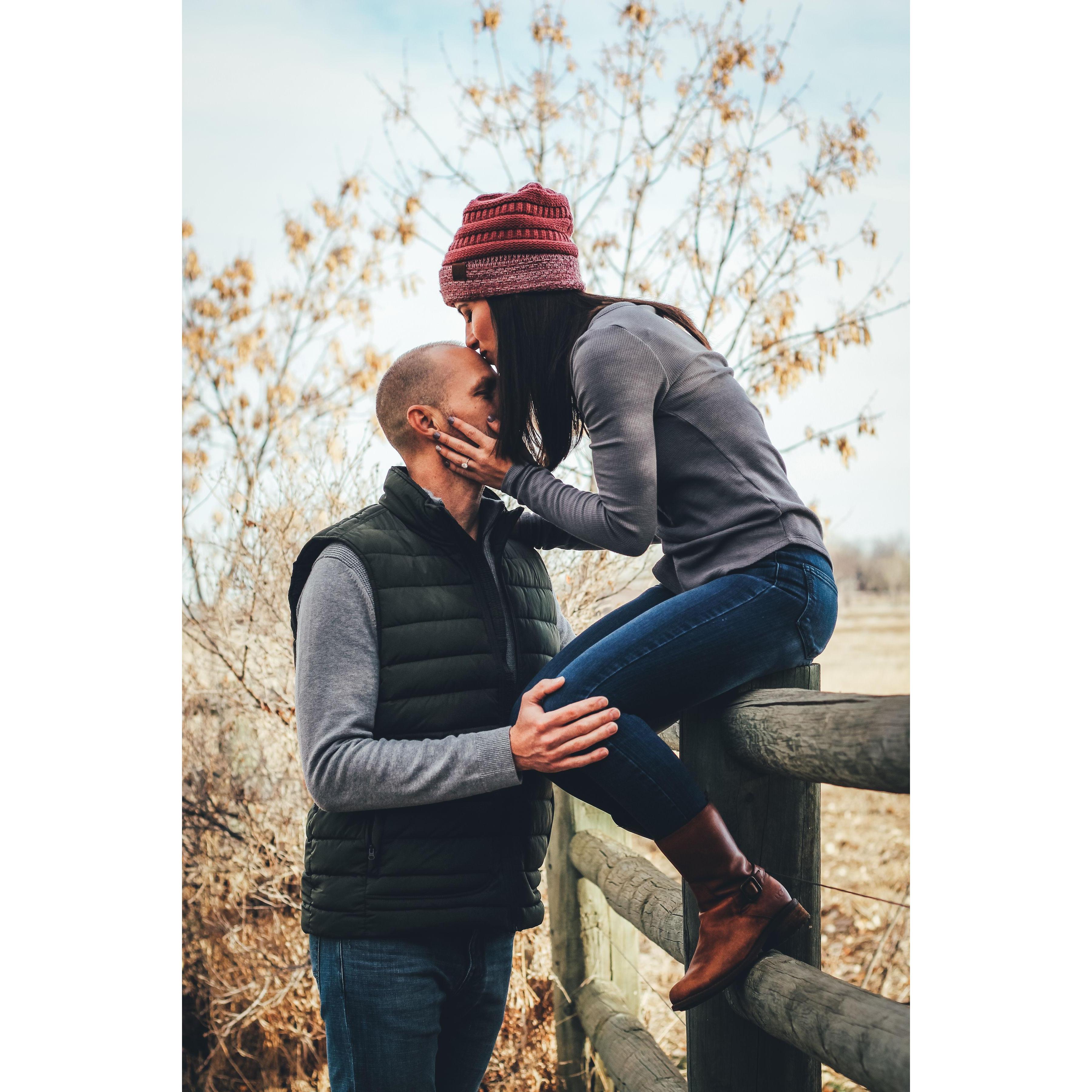 Engagement photo by Lindsay Hafner Photography in January, 2019.