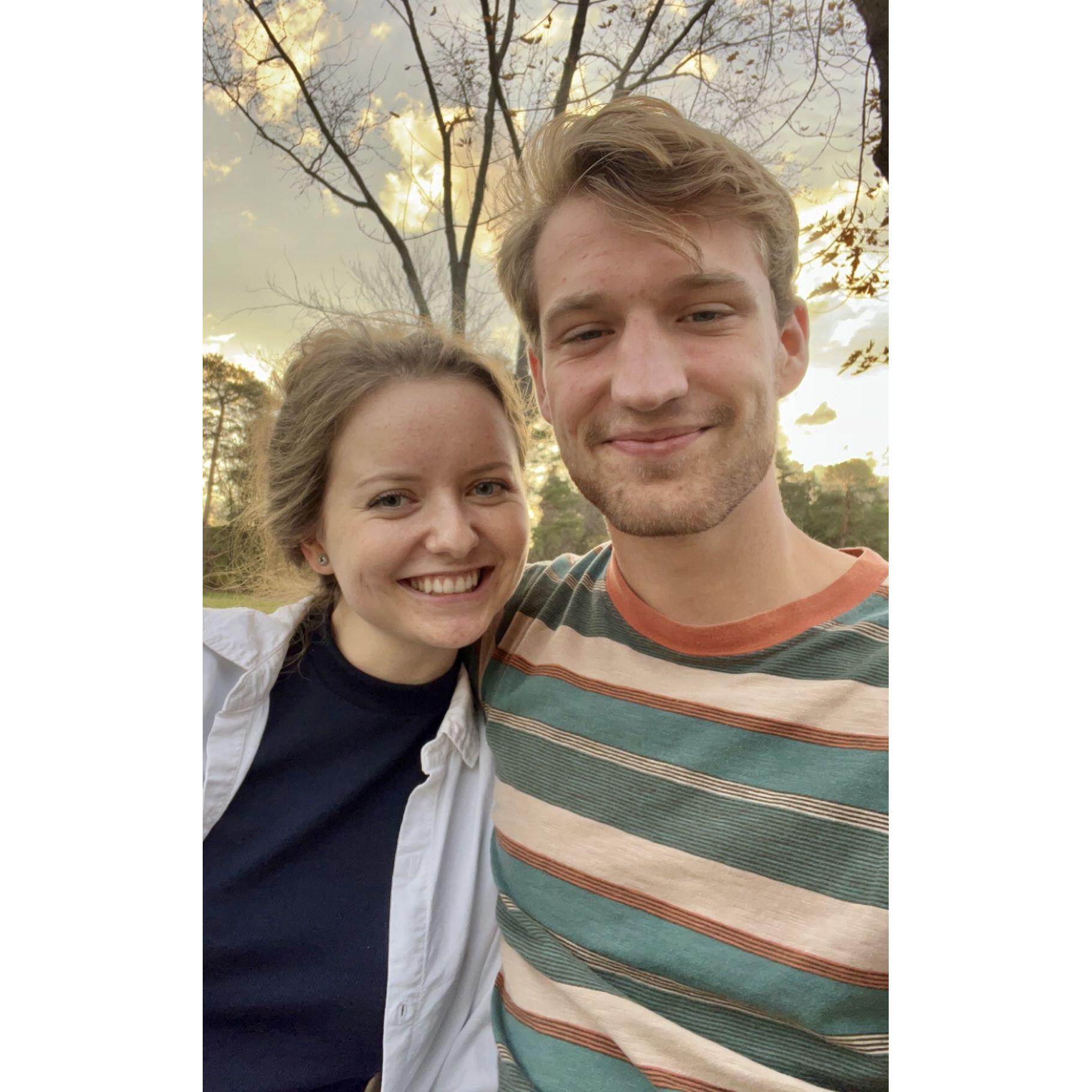 Our first couple photo together back in October 2022