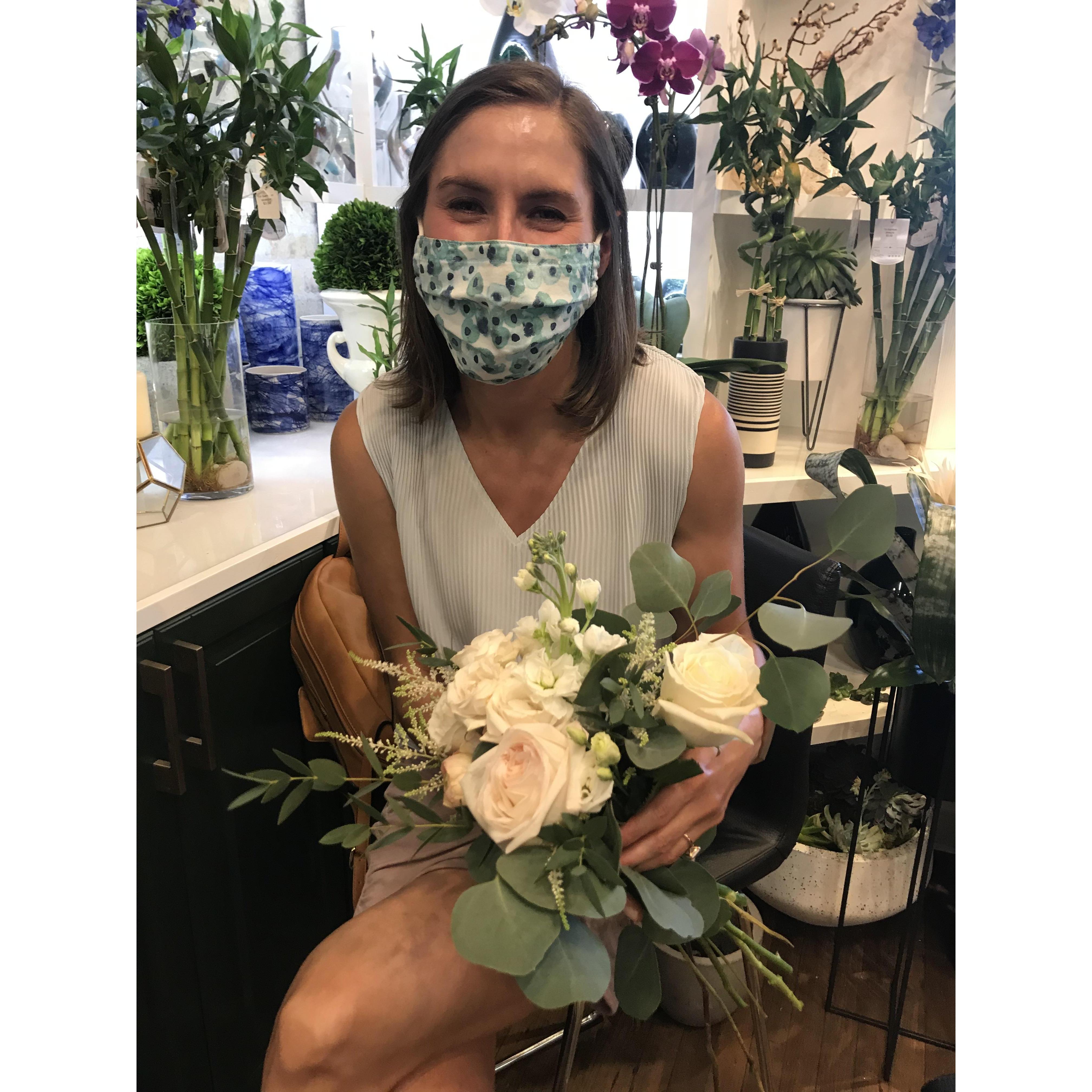 Bridal Bouquet Dress Rehearsal